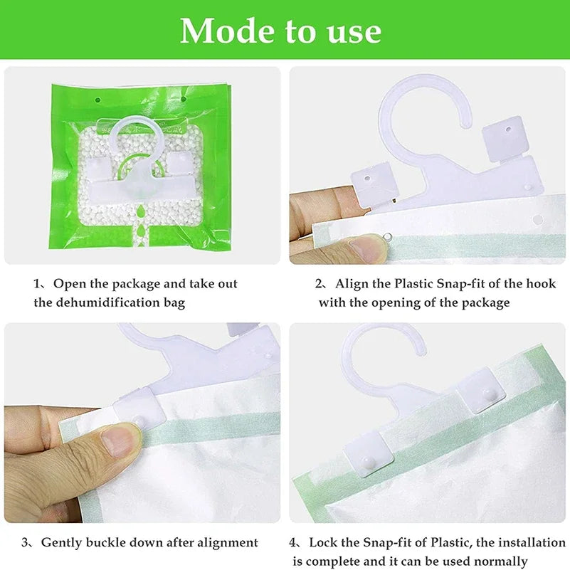 3-15Pcs Moisture Absorber Hanging Bags Home