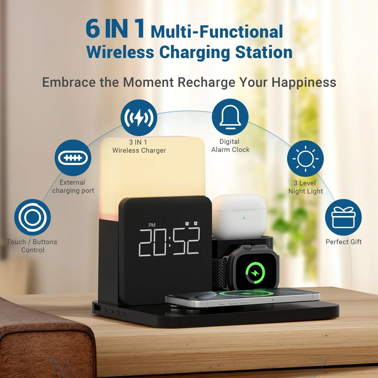 Fast 15W Wireless Charging Station
