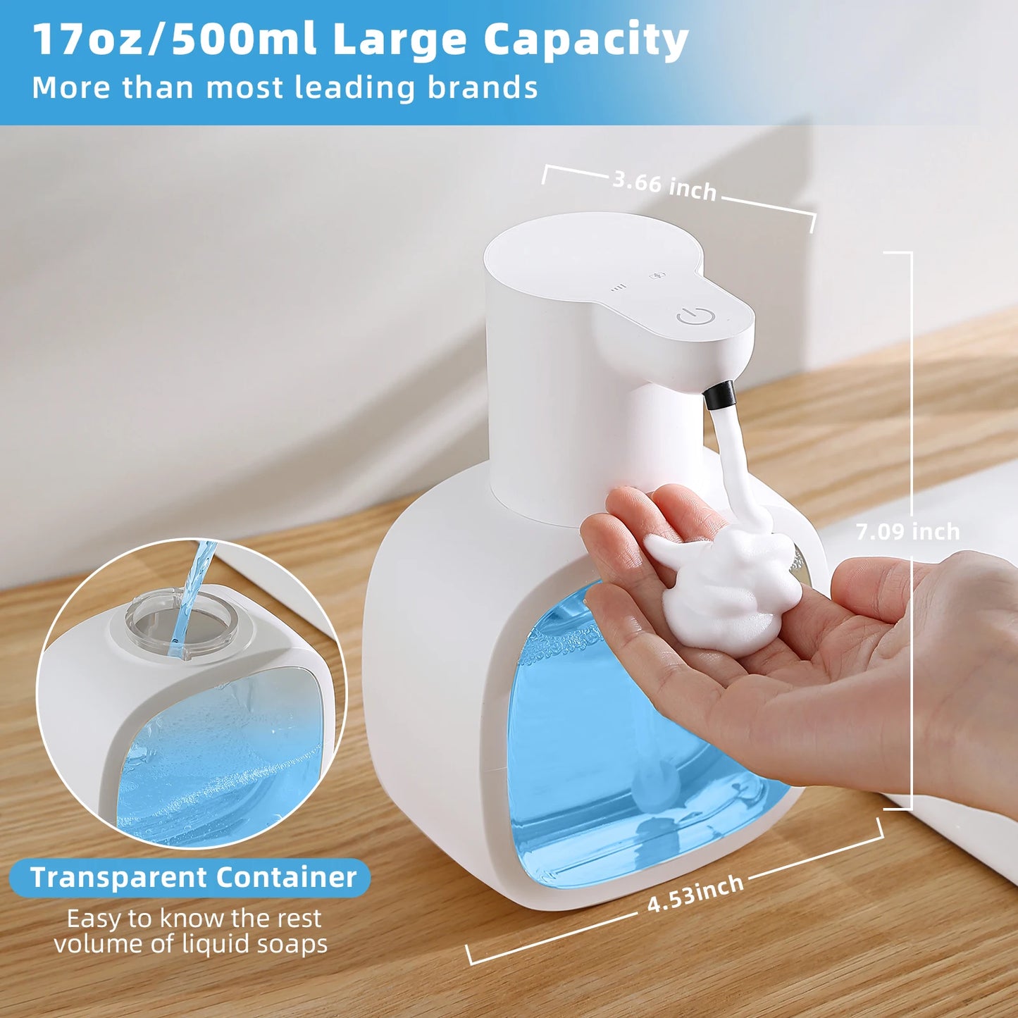 Automatic Foam Soap Dispenser 500ml (Wall-Mounted)