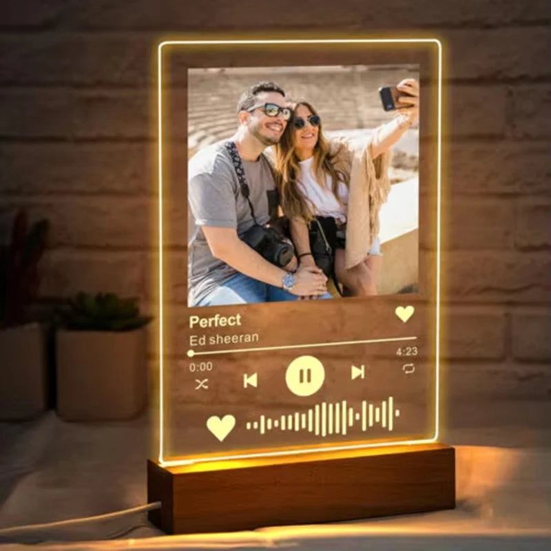 LED Spotify Photo Plaque – Custom Gift