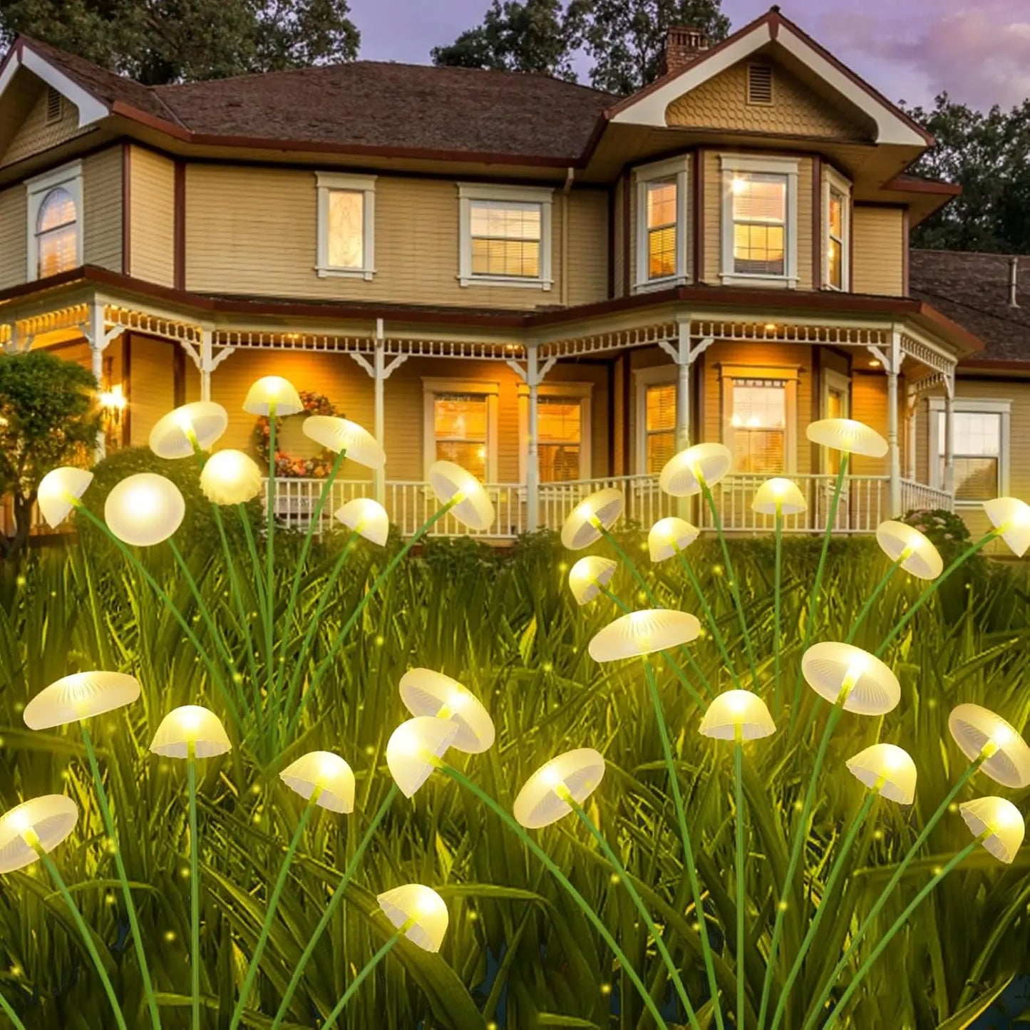 LED solar jellyfish mushroom lamp, used for garden terraces