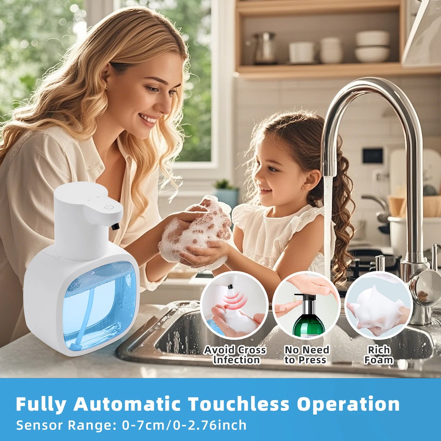 Automatic Foam Soap Dispenser 500ml (Wall-Mounted)
