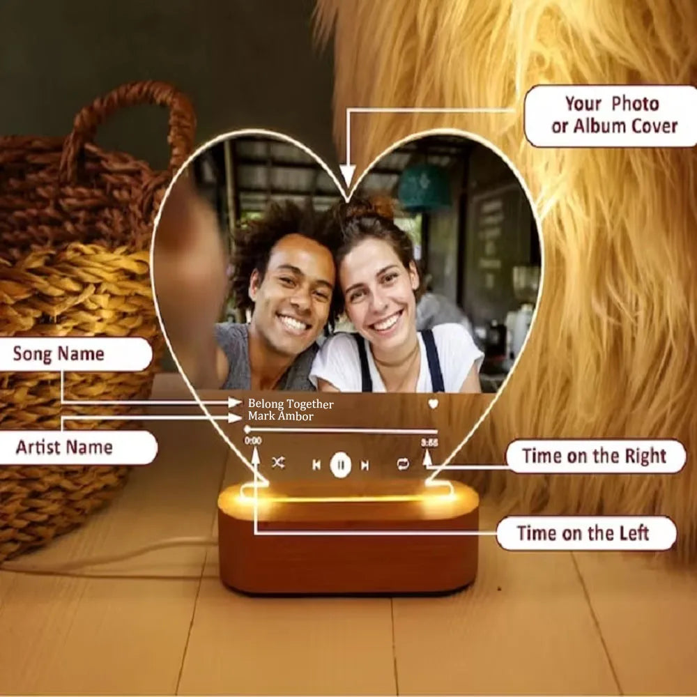 LED Spotify Photo Plaque – Custom Gift