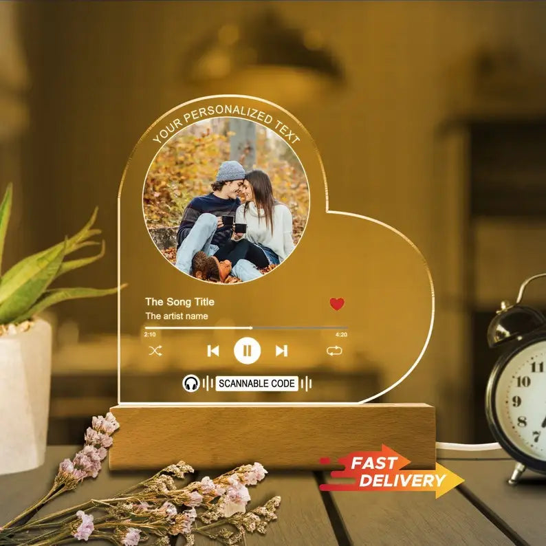 LED Spotify Photo Plaque – Custom Gift